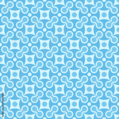 Simple vector seamless geometric blue pattern