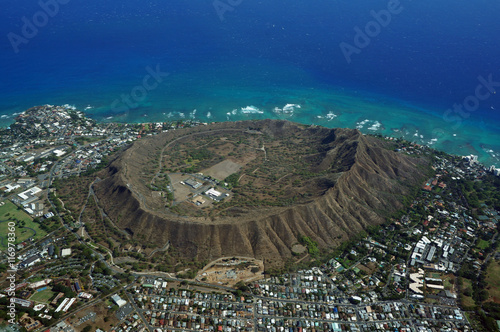 Aerial view of Diamondhead Crater
