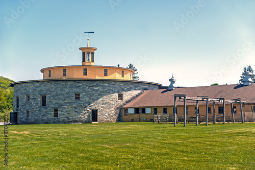 Old stone barn in the shaker village, Hancock, Massachusetts