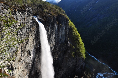 Vettisfossen / Vettisfossen is one of Norway's tallest waterfalls. It is located in the Jotunheimen mountain range inside the Utladalen valley. 