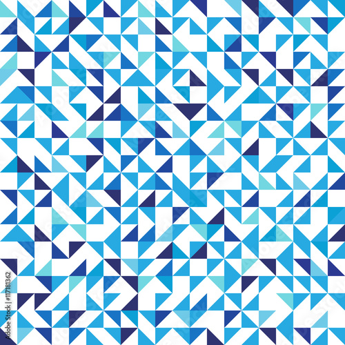Blue geometric background with triangles. Seamless pattern. Vector illustration EPS 10