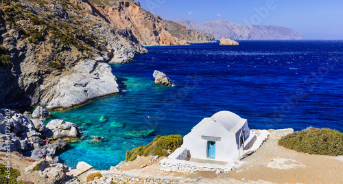 "Big Blue" of Amorgos, authentic island of Greece, Cyclades. Agia Anna
