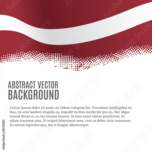 Vector background with flag of Latvia and copy space