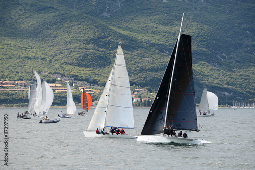 Sailing race in Lake Garda
