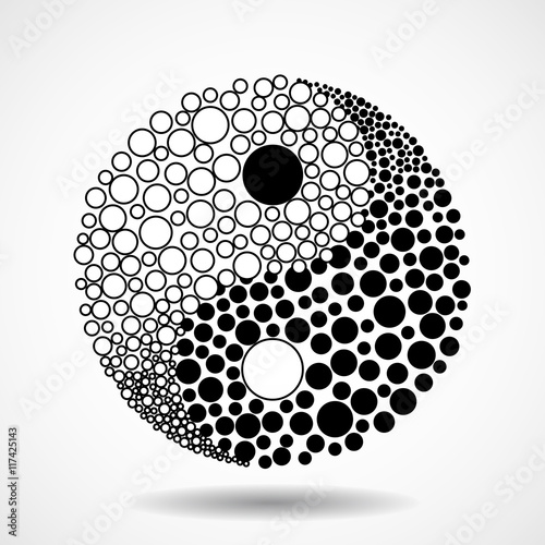 Abstract symbol ying yang of harmony and balance