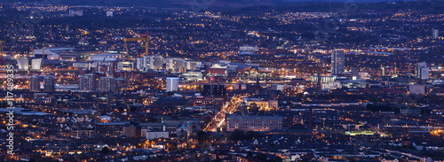 Aerial panorama of Belfast