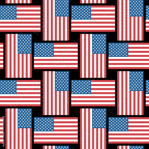 Seamless pattern. Flag of the USA.