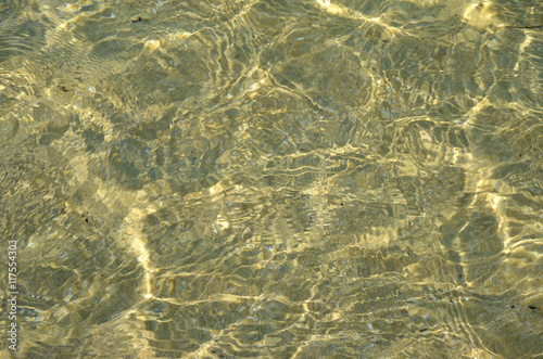Sea water in the shallows