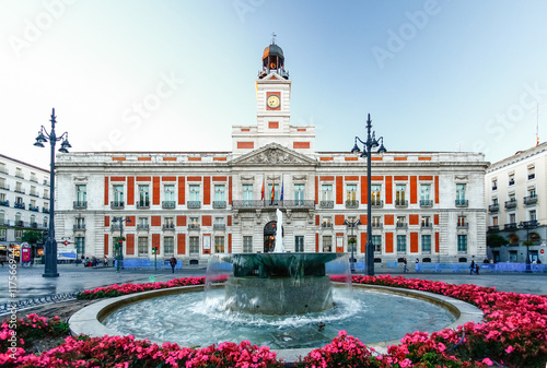 The old Post office at Puerta del Sol, Km 0, Madrid, Spain