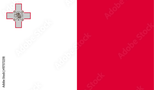 Malta flag vector. original and simple Malta flag isolated vector in official colors and Proportion Correctly.