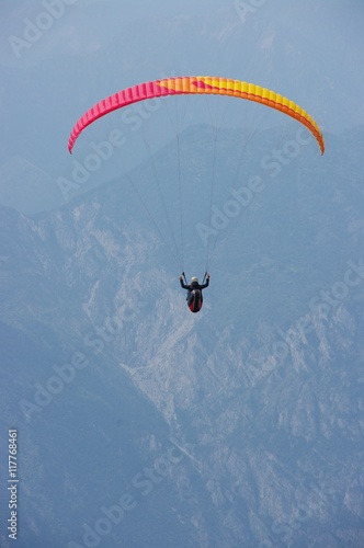 Paraglider in the mountains