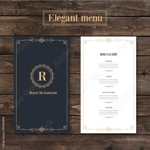 Classy menu restaurant template