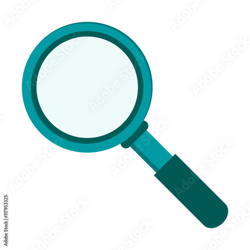 flat design magnifying glass icon vector illustration