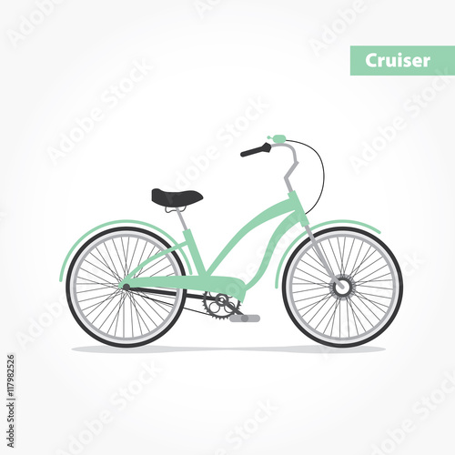 Different kind os bicycles, colour silhouettes set. Vector modern illustration and design element on white background.