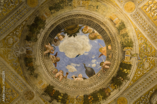 Ceiling of Camera degli Sposi in Mantua, Italy