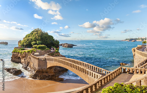 Bridge to the island in Biarritz