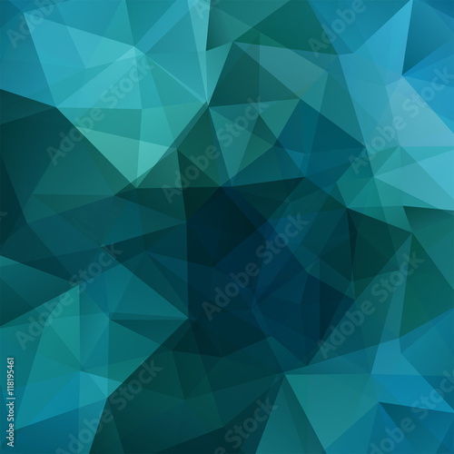 Abstract mosaic blue background. Triangle geometric background. 