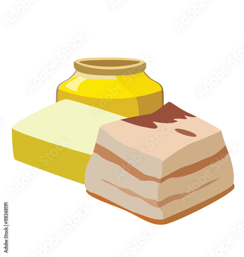 Refractory fats: margarine, animal fat, lard