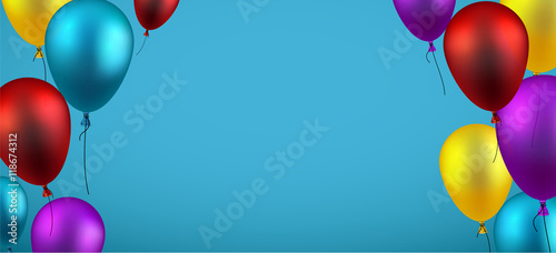 Background with colour balloons.