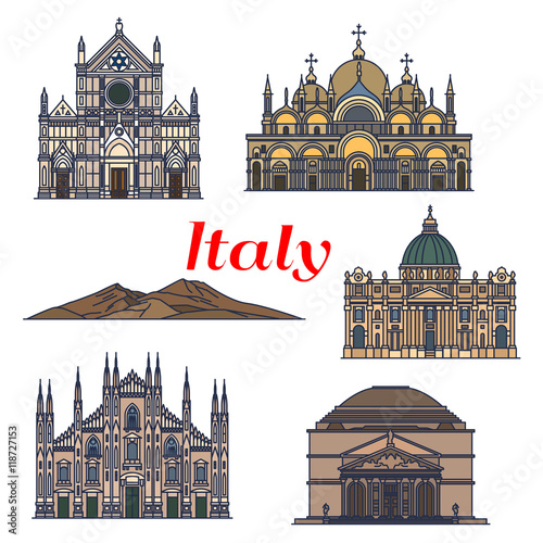 Historic buildings and sightseeings of Italy