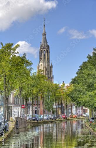 Church tower of Delft, Holland