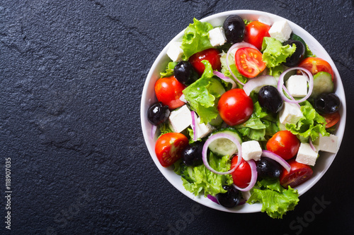 Photo of fresh greek salad