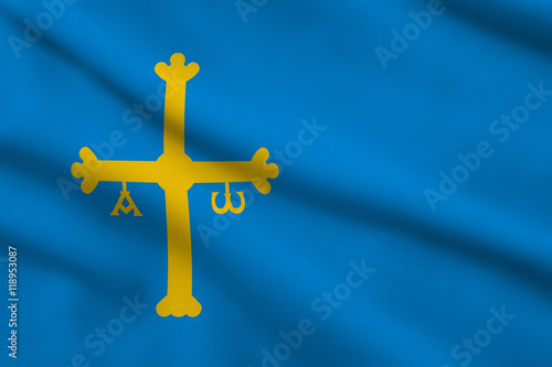 Flag of Provinz Principality Asturias, Spain