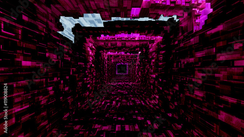 abstract pink tunnel 