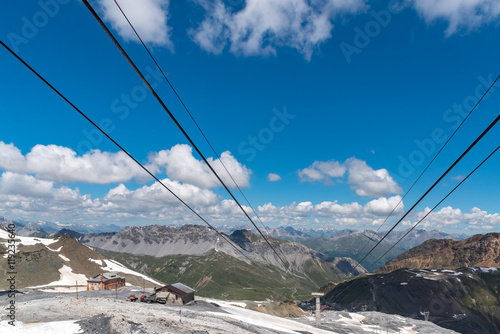 Ski station in high Alps
