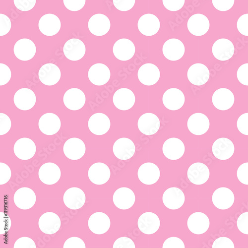 Vector pattern with polka dots