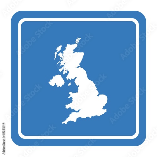 Carte du Royaume-Uni dans un panneau