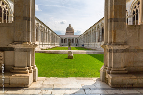 Architecture of Monumental Cemetery in Pisa, Italy