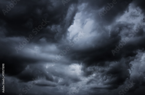 Cloudy stormy black and white dramatic sky background
