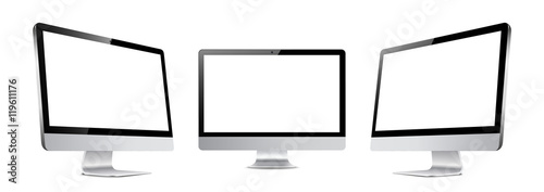 blank screen laptop in three forms