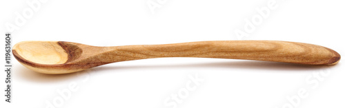 handmade wooden spoon isolated
