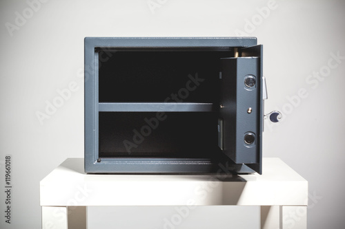 Security metal safe with empty space inside
