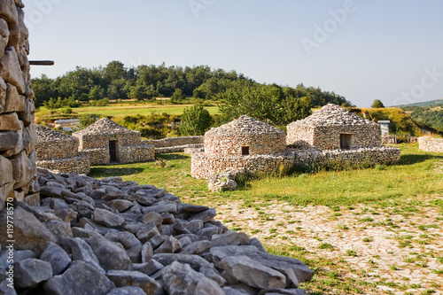 reconstruction village Paleolithic in Abruzzo (Italy)