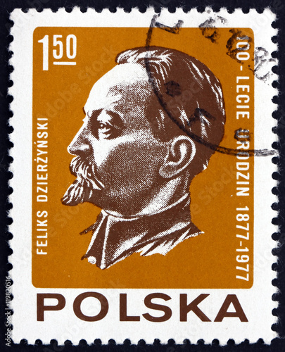 Postage stamp Poland 1977 Feliks Edmundovich Dzerzhinski