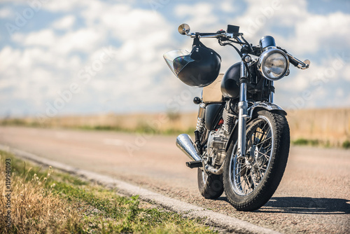 Motorcycle parking on road