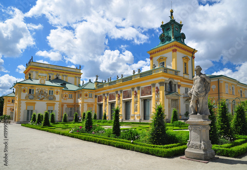 Wilanow palace in historical Warsaw