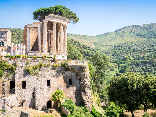 Beautiful park of Villa Gregoriana, Tivoli, Lazio, Italy