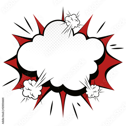 explosion comic pow expression bomb bam boom effect vector illustration