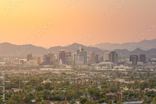 Top view of downtown Phoenix Arizona