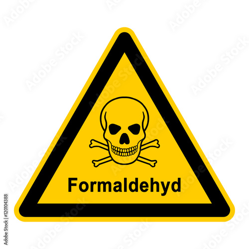 wso249 WarnSchildOrange - German Warnschild Formaldehyd - english warning sign formaldehyde - g4700