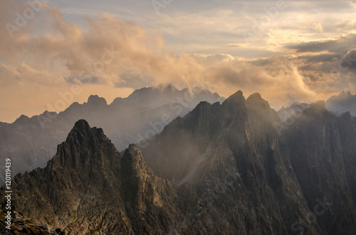 Wysokie Tatry ,Słowacja,Lodowa Przełącz,Jaworowy Szczyt, Łomnicki Szczyt