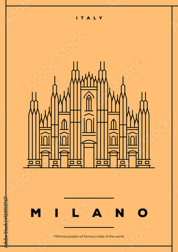 Minimal Milano City Poster Design