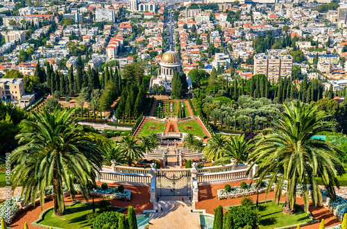 View over the Bahai Gardens in Haifa