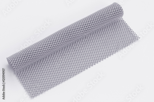 slip rubber mat grey isolated on white background