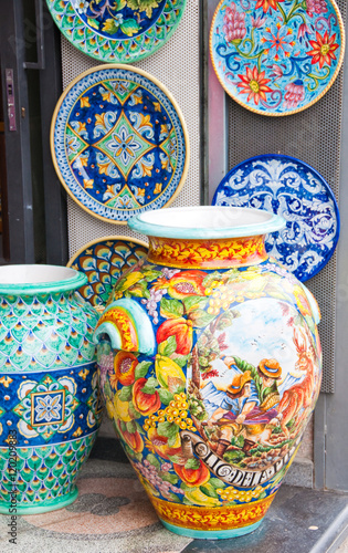Ceramic shop on Amalfi coast, Italy