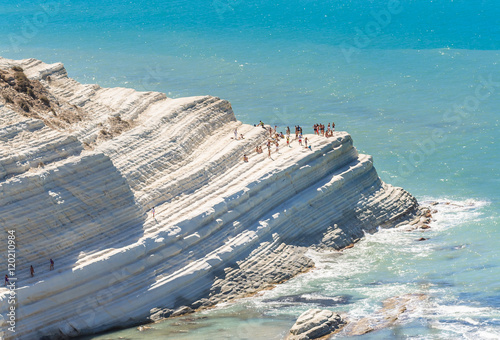 The white cliff called "Scala dei Turchi" in Sicily, near Agrige